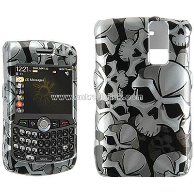Blackberry 8300 Black Skull Crystal Case