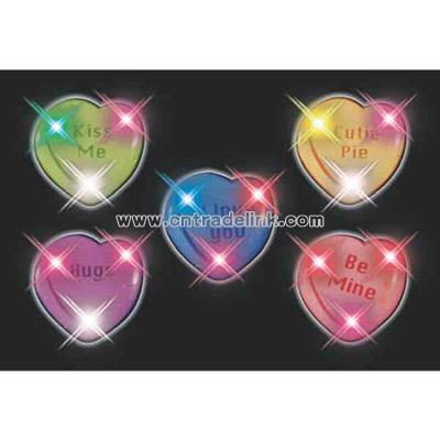 Blank assorted candy heart flashing pin