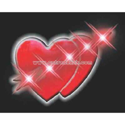 Blank cupid hearts flashing pin