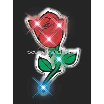 Blank red rose flashing pin