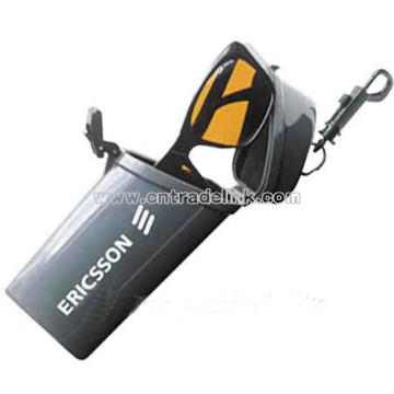 Blank sunglass case.