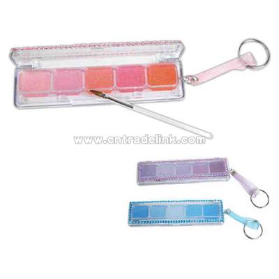 Bling lip gloss compact keychain
