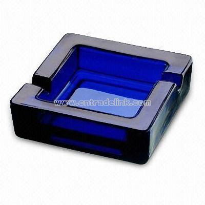 Blue Glass Ashtray