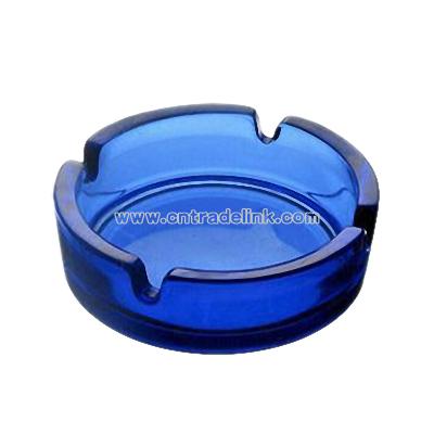 Blue Glass Ashtray