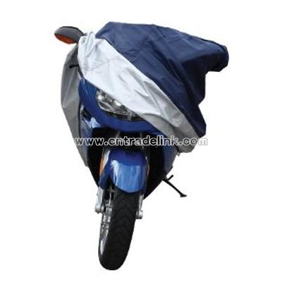 Blue/Silver Medium Motorcycle Cover