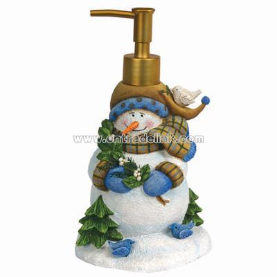 Blue Snowman Lotion Pump