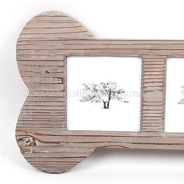Bone-shaped Wooden photo frame