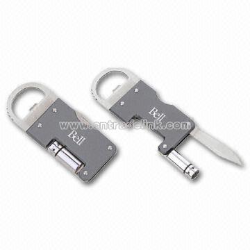 Bottle Openers with Knife and LED Torch and File