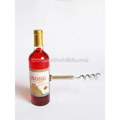 Bottle Shape Liquid Bottle Opener With Corkscrew