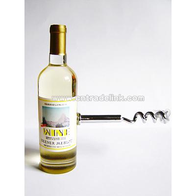 Bottle Shape Liquid Bottle Opener With Corkscrew