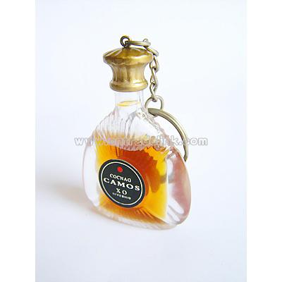 Bottle Shape Liquid Keychain