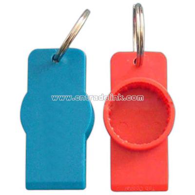 Bottle and can opener with key ring