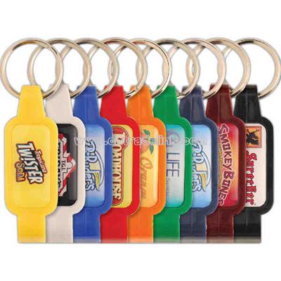 Bottle and pull-tab can opener with split key ring