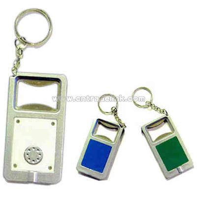 Bottle opener with LED light.
