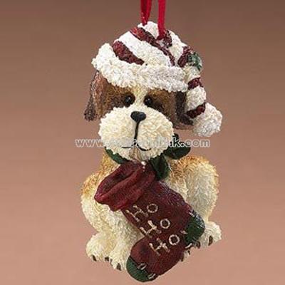 Boyds Bears Ho Ho Ho Dog Christmas Ornament