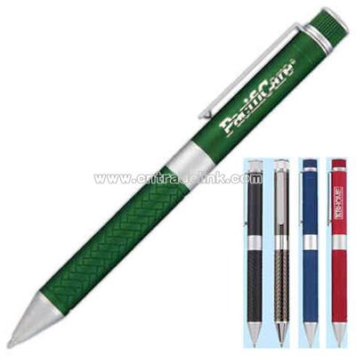 Brass twist action ball point pen