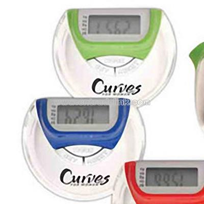 Bright colored pedometer with transparent cover