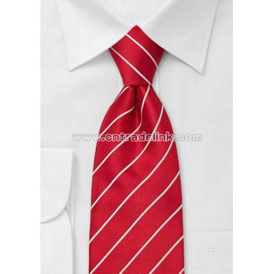Bright red mens necktie