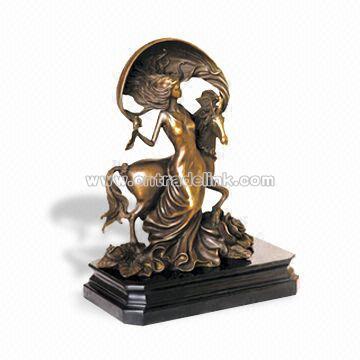 Bronze Sculpture Mounted on Marble Base