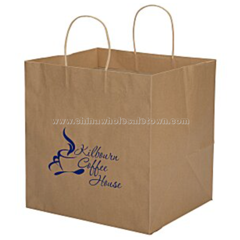 Brown Kraft Wide Gusset Paper Bag - 12