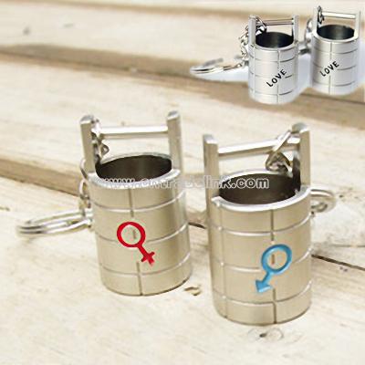 Bucket couple keychain