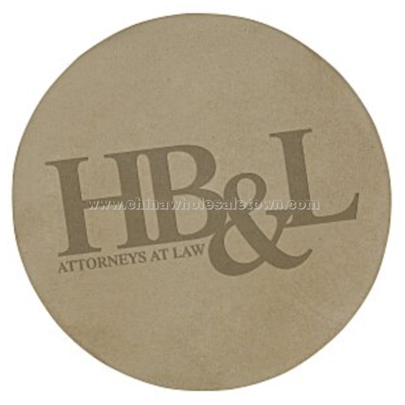 Buff Bonded Leather Coaster
