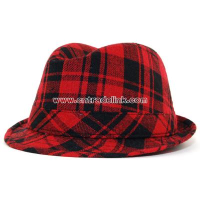 Buffalo Plaid Fedora hat