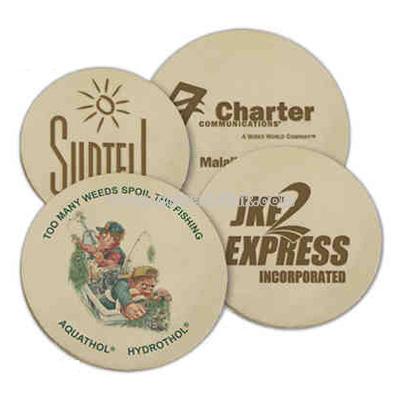 Buffed cowhide leather coaster