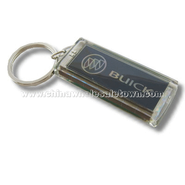 Buick solar flashing key chain keyring -LCD