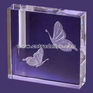 Butterfly - Crystal bud vase