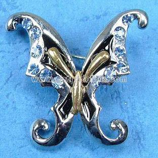 Butterfly-shaped Alloy Brooch