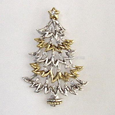 CHRISTMAS TREE PENDANT WITH CRYSTALS