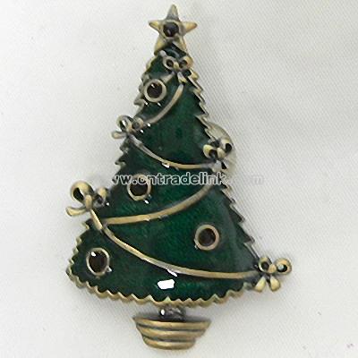 CHRISTMAS TREE PIN: ANTIQUE DESIGN