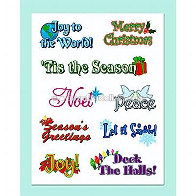 CLEAR CHRISTMAS EXPRESSIONS STICKERS