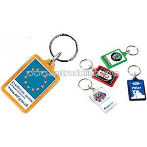 COMPACT ACRYLIC RECYCLED KEYRINGS