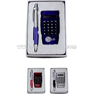 Calculator and pen gift set