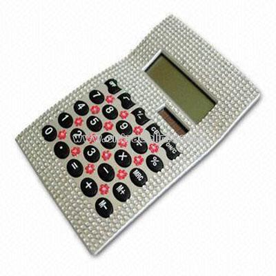 Calculator with Rhinestone Material and Solar Function