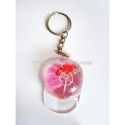 Cap Shape Liquid Keychain