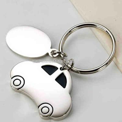 Car Shaped two tone key tag