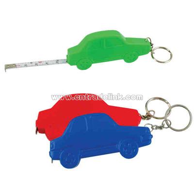 Car shape tape measure key chain