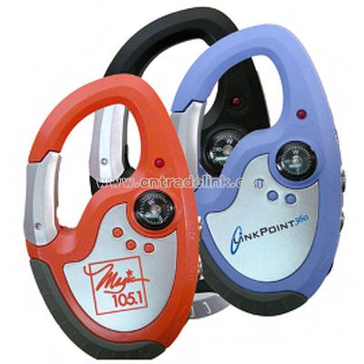 Carabineer compass with radio