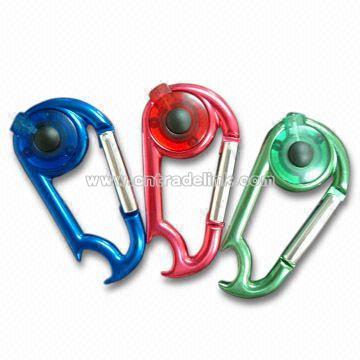 Carabiner LED Light with Beer Bottle Opener