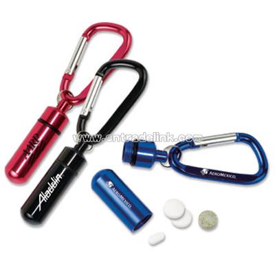 Carabiner With Pill Case