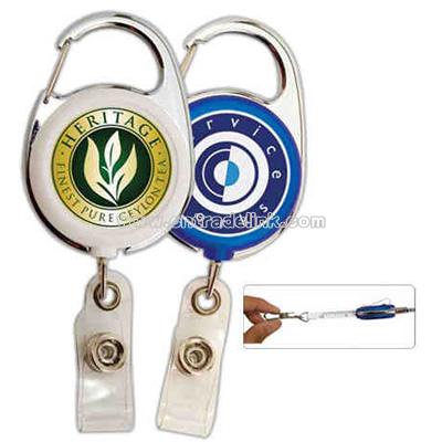 Carabiner badge reel with 40