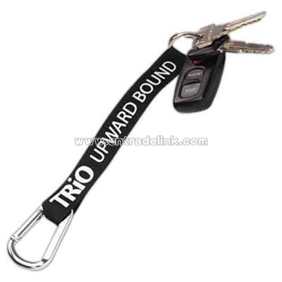 Carabiner hook key ring with split