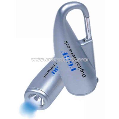 Carabiner with climbing hook light