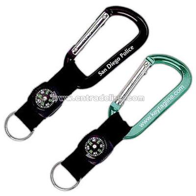 Carabiner with compass strap
