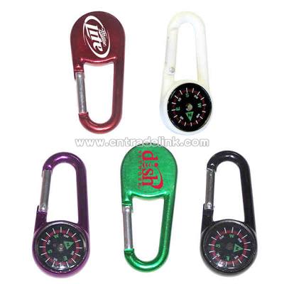 Carabiner with jumbo size compass