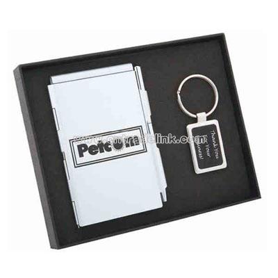 Card holder and key chain set