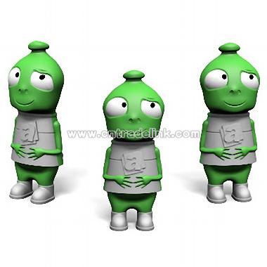 Cartoon USB Flash Drives green